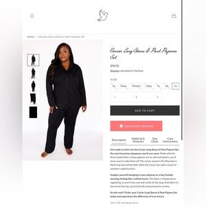 IN MY SUNDAYS - Caviar Long Sleeve & Pant Pajama Set - BOTTOMS ONLY